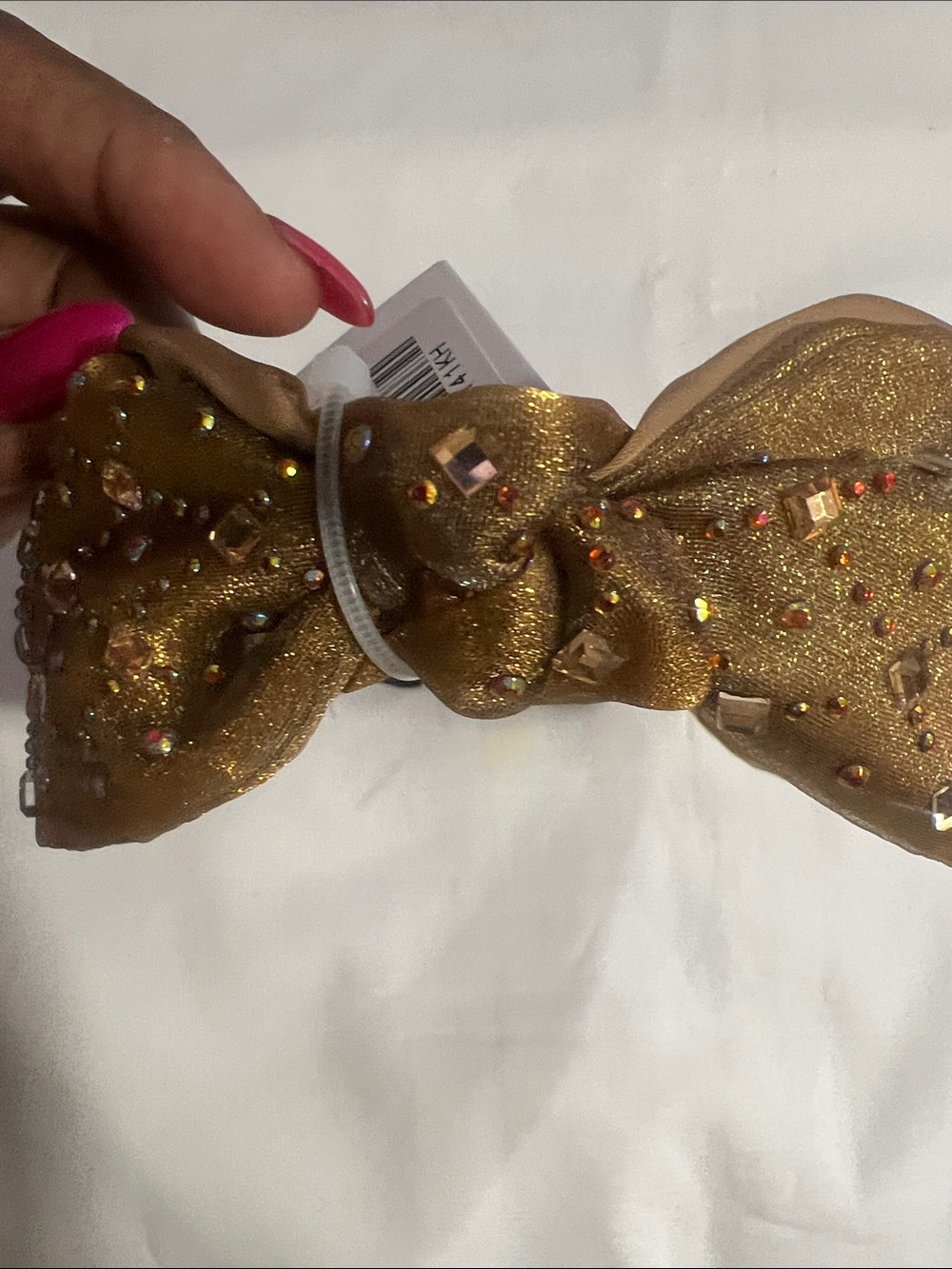 Gold Jeweled Bow Headband